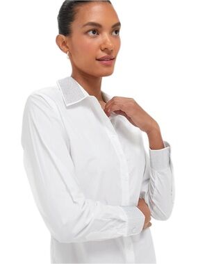 Rhinestone Collar THE SHIRT BY ROCHELLE BEHRENS Exclusive White Icon Shirt